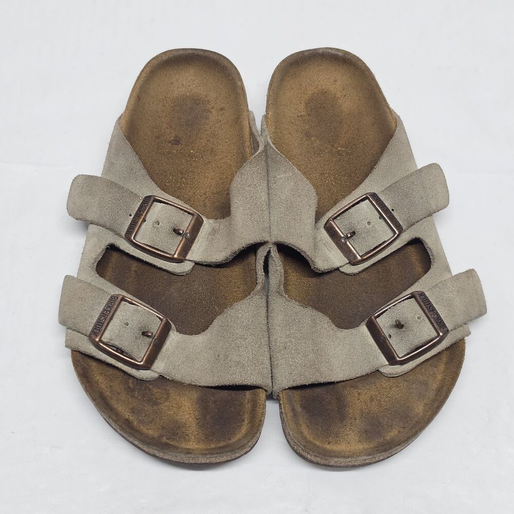 Birkenstock Arizona KIDS US 13 - 13.5 EU 31 Gray Grey Suede Slip On Sandals